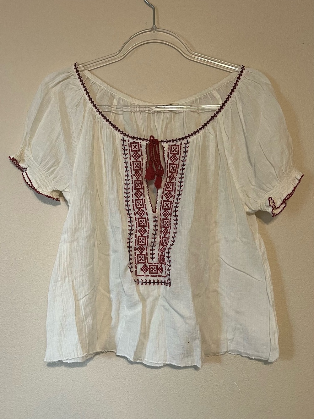 American Eagle Outfitters Boho Embroidered Blouse